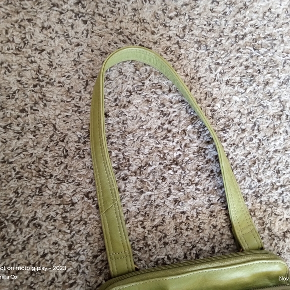 FOSSIL Vintage Green Leather Shoulder Bag - Picture 13 of 14